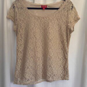Cream Lace Top